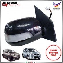 [5PIN] Perodua Myvi (1st Gen) 2005-2010 OEM Auto Adjust Glass Side Door Mirror LED Signal Light Lamp (Black) (RIGHT) 